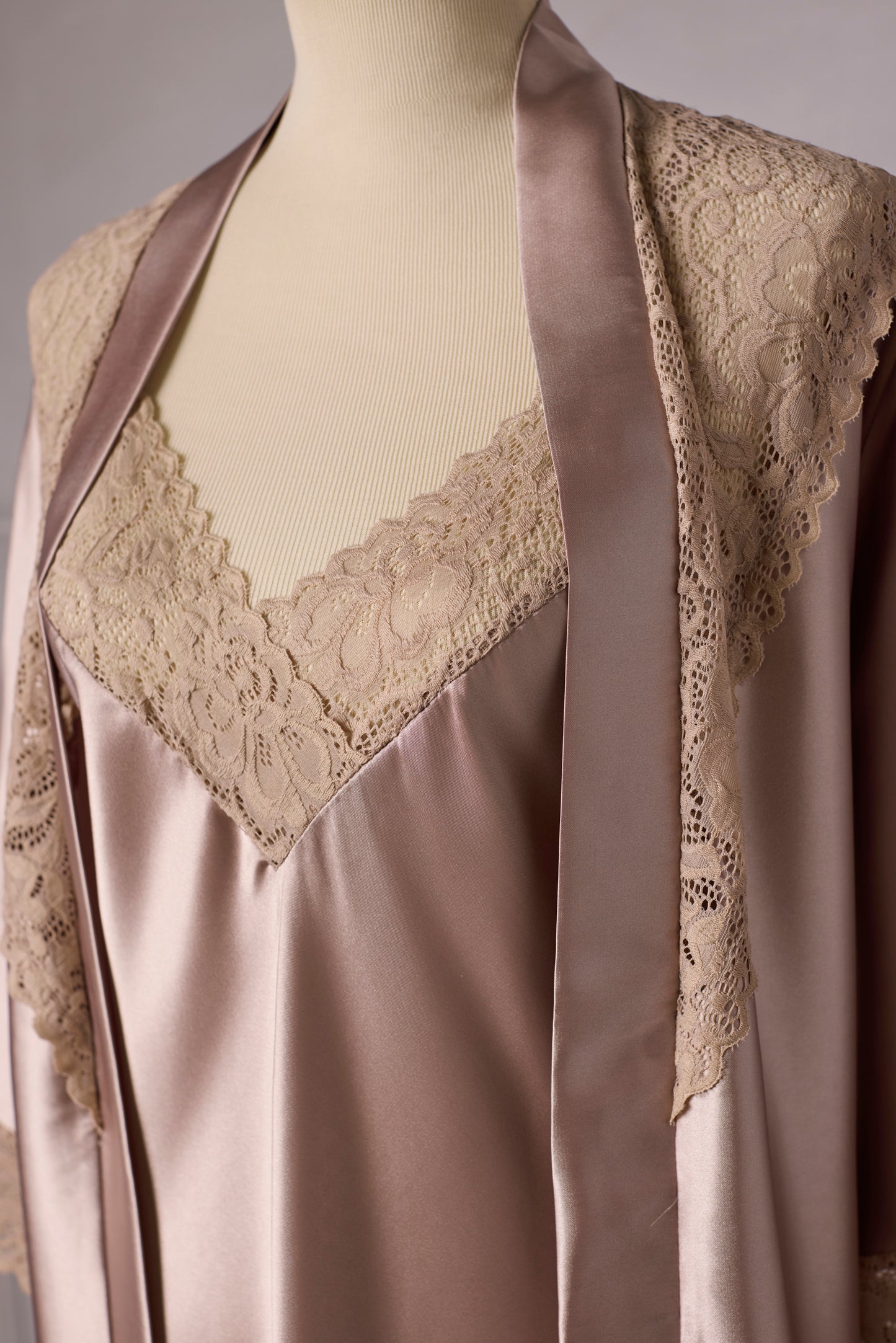 Plus size Mink Long Nightdress and Dressing Gown