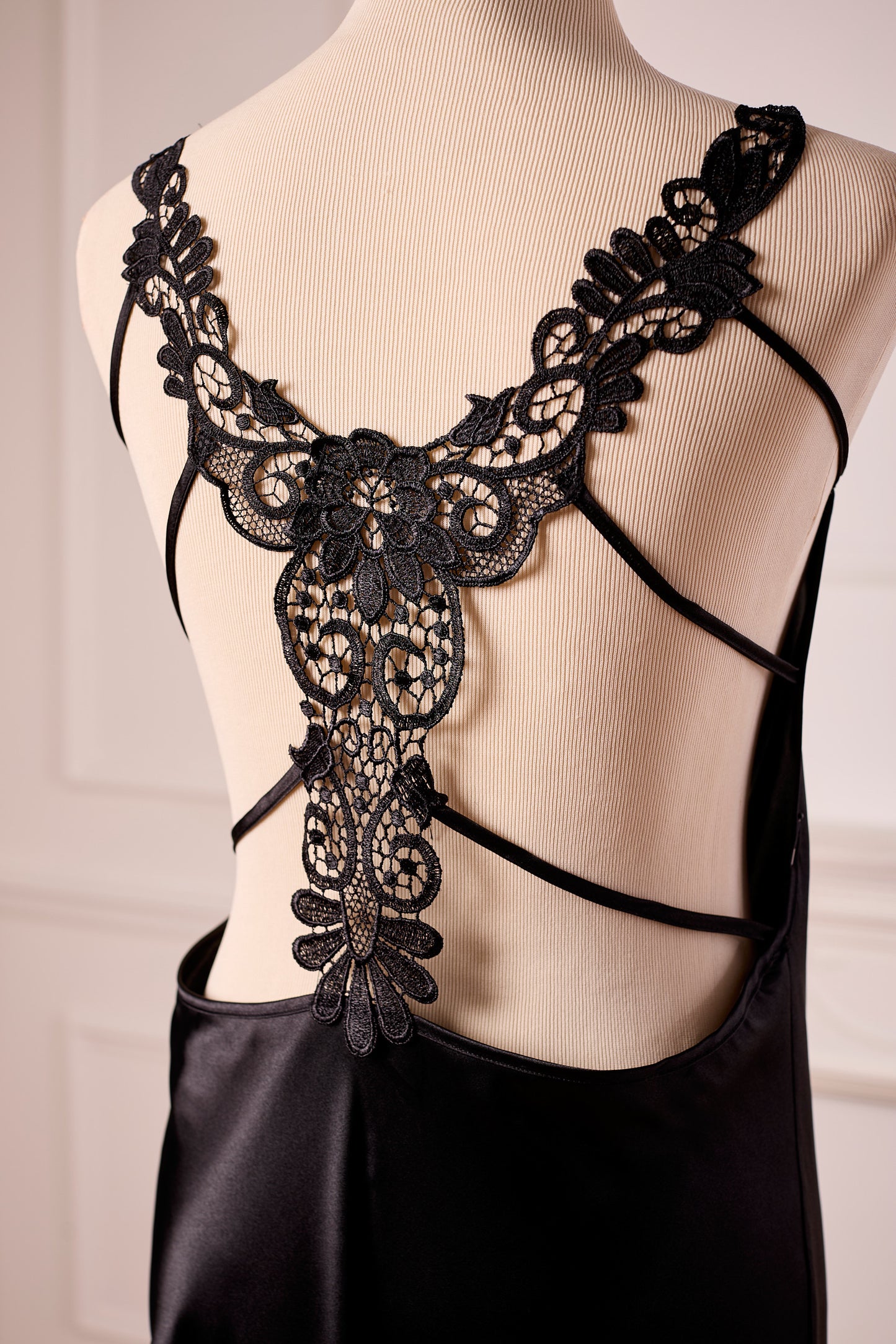 Black mid length Nightdress