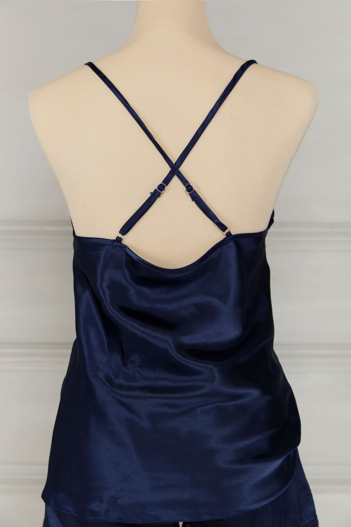 Navy Cami Set with lace