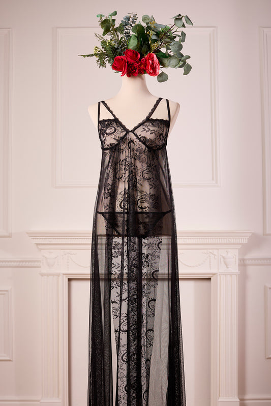 Long mesh and net Lingerie